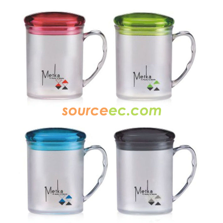 380ML Crystal Mug With Color Cap