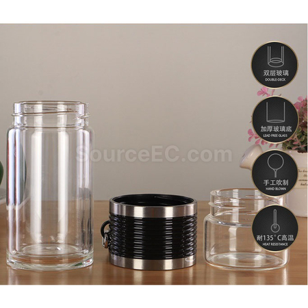 Portable Glass Mug with Infuser
