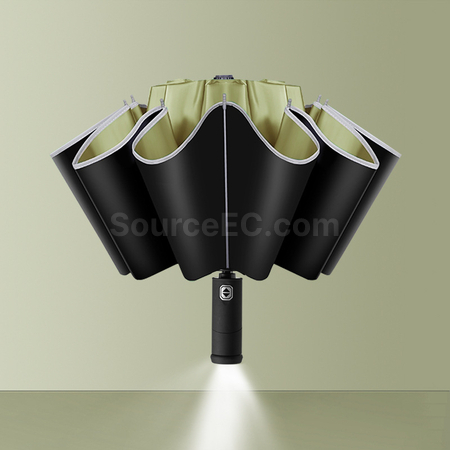LED Light Reverse Automatic Umbrella