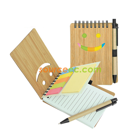 ECO Notebook with Pen & Post IT Note