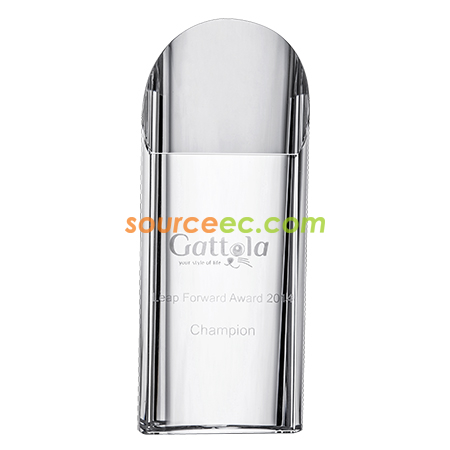 Greek Cylinder Crystal Trophy