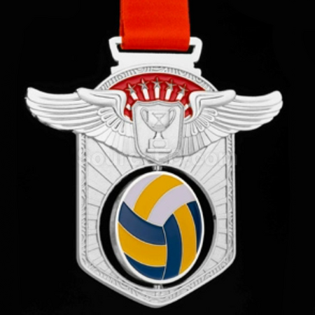 Volleyball Hollow Rotating Medal