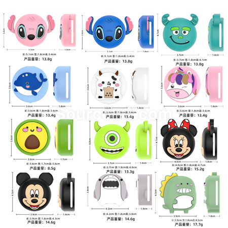 Airtag Shaped Silicone Protective Cover Brooch
