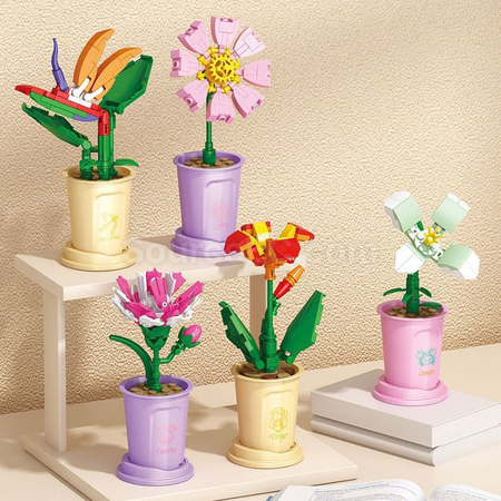 Coffee Cup Plant Series Building Blocks-The 12 Zodiac Signs' Guardian Flower Collection