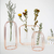 Transparent Glass Vase With Metal Frame