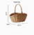 Hand woven hand-held basket