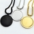 Rotating Round Plate Titanium Steel Necklace