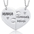 Engraved Heart Puzzle Necklace