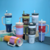 Large capacity double-layer vacuum straw thermos cup