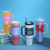 Large capacity double-layer vacuum straw thermos cup