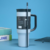 Large capacity double-layer vacuum straw thermos cup