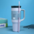 Large capacity double-layer vacuum straw thermos cup