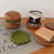 Wooden hamburger shaped coaster