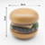Wooden hamburger shaped coaster