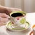 Vintage Ceramic Coffee Cup And Saucer Det