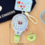 Plush toy tennis racket keychain pendant