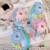 Plush toy tennis racket keychain pendant