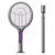 Mosquito-attracting telescopic and rotatable electric mosquito swatter