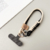 Contrast color woven mobile phone lanyard keychain