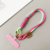 Contrast color woven mobile phone lanyard keychain
