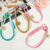 Contrast color woven mobile phone lanyard keychain