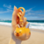 Pull String Flying Capybara Stress Relief Keychain