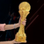 Oversized badminton trophy