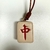 Leather Mahjong Pendant Keychain
