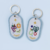 Custom embroidered keychain pendant