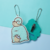 Custom-shaped felt embroidery pendants