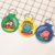 Custom embroidered keychain pendant
