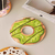 Donut-shaped diatom mud coasters