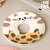 Donut-shaped diatom mud coasters