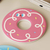Donut-shaped diatom mud coasters