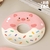 Donut-shaped diatom mud coasters