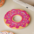 Donut-shaped diatom mud coasters