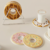Donut-shaped diatom mud coasters