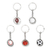 Rotating ball-shaped metal keychain