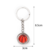 Rotating ball-shaped metal keychain