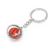 Rotating ball-shaped metal keychain