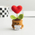 Knitted flower plant pot