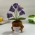 Knitted flower plant pot
