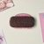 Faux leather pattern phone holder folding mirror