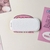 Faux leather pattern phone holder folding mirror
