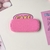 Faux leather pattern phone holder folding mirror