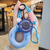 Grip trainer + dumbbell plate stress-relief keychain pendant
