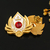 Diamond-Encrusted Metal Badge