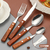 Titanium Wood Tableware Set