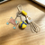 Rotating Football Keychain Pendant