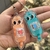 Cat Button Stress Relief Toy Keychain